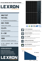LEXRON TOPCON BIFACIAL 700W 16BB HALF CUT GÜNEŞ PANELİ – Alanya